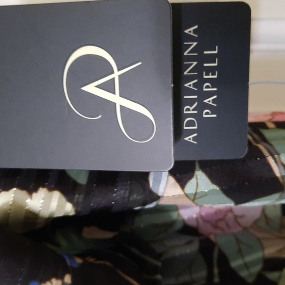 Adrianna Papell Floral Maxi Dress - Black and Blue - Picture 7 of 16